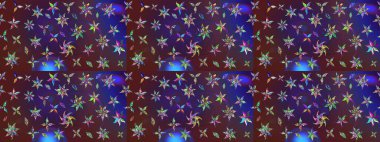 Raster suluboya çiçek deseni, narin çiçekler, menekşe ve mor çiçekler, tebrik kartı şablonu. Güzel kumaş deseni.