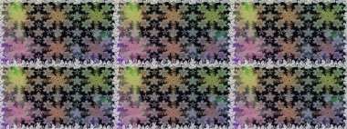 Gri ve siyah renklerdeki altın desenli altın elementler. Raster geleneksel oryantasyon süsü. Kusursuz klasik altın desen.