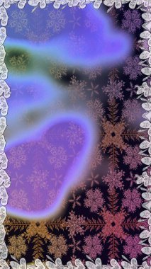 Manzaralı çiçek deseni. Sevgililer günü ve tebrik kartı konsepti için şık bir davetiye. Çiçek kompozisyonu, el boyası, hassas şablon. Üst görünüm, yumuşak menekşe ve nötr renk.