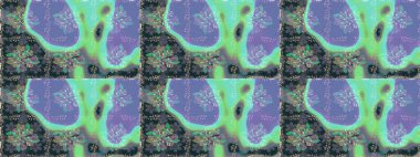 Arkaplan dokusu, duvar kağıdı, mavi renkli çiçek teması. Kabile sanatı boho baskısı, klasik çiçek arkaplanı. Soyut etnik raster pürüzsüz desen.