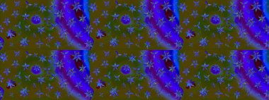 Küçük bir çiçekte eskiz deseni. Hoş bir çiçek geçmişi var. Güzel kumaş deseni. Raster illüstrasyonu.