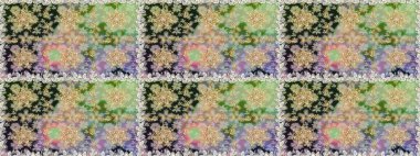 Kusursuz kraliyet lüksü, altın barok kumaş rengi. Altın antika ortaçağ dekoratifi, yapraklar ve altın desenli süslemelerle renksiz ve gri renklerde..