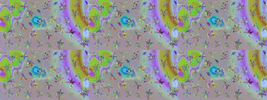 Raster illüstrasyonu. Çiçekli güzel suluboya desen. Gri ve nötr renklerde.