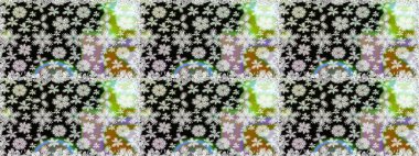 Raster resim. Çiçek desenli çiçek ve yaprakları ile. Sevimli küçük çiçek desenle.