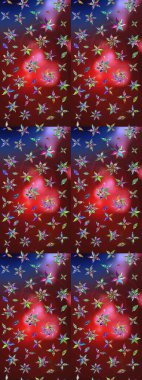 Kırmızı ve kahverengi renkte çiçekler. Düz Çiçek Elementleri Tasarımı. Renkli Bahar Teması eskiz kalıbı. Çiçekle çizim deseni.