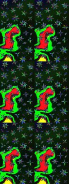 Çiçekli çiçek deseni, suluboya. Renkli Bahar Teması eskiz kalıbı. Raster illüstrasyonu. Düz Çiçek Elementleri Tasarımı. Gri ve mavi renkte çiçekler.