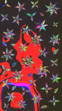 Gri ve kahverengi renklerde. Anti-stres için soyut örnek sayfası. Raster illüstrasyonu.