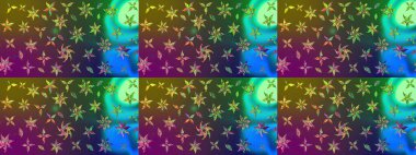 Organik elementler. Botanik çizim kalıbı. Raster deseni. Suluboya etkisi.