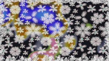 Çiçek desenli raster, gri çizgi grafik desenli soyut raster arkaplan. Modern stil dokusu.