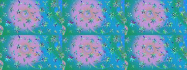 Modaya uygun kumaş deseni. Tony 'nin kumaş kalıbını çiz. Raster illüstrasyonu. Küçük çiçekte sevimli çiçek deseni var..