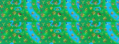 Çiçek desenli raster, çizgi grafik desenli soyut raster arkaplan. Modern stil dokusu.