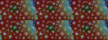 Kahverengi ve kırmızı renkte çiçekli çiçek deseni. Suluboya tarzında kahverengi ve kırmızı renkte çiçekler.