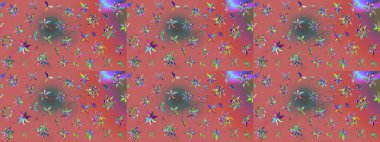 Pembe ve yeşil renkli çiçekler. Nazik, narin çiçek arkaplanı. Raster çiçek desenli ve çiçekli..