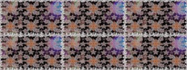 Gri renkli çiçekler. El çizimi çiçekli, soyut, pürüzsüz desen. Raster illüstrasyonu.