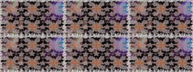 Gri renkli çiçekler. El çizimi çiçekli, soyut, pürüzsüz desen. Raster illüstrasyonu.