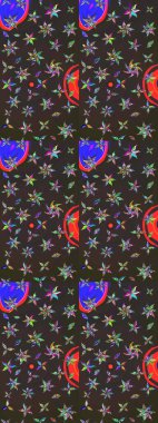 Gri ve kahverengi renkli etnik çiçekli zarif eskiz deseni. Raster Çiçek İllüstrasyonu güzel tekstil..