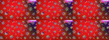 Raster illüstrasyonu. Kırmızı ve kahverengi renkte çiçekler. Çiçek desenli çizim. Asya tekstil tarzında. Düz Çiçek Elementleri Tasarımı. Renkli Bahar Teması çizim şablonu.