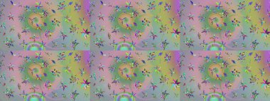 Düz Çiçek Elementleri Tasarımı. Renkli Bahar Teması eskiz kalıbı. Tarafsız ve yeşil renklerde zarif çiçek buketi suluboya. Raster illüstrasyonu.