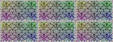 Gri renkli parlak çiçekli halı ile kusursuz desen..