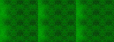 Çiçek buketleriyle klasik bir eskiz şekli. Raster illüstrasyonu. Yeşil, mavi ve gri renklerde.