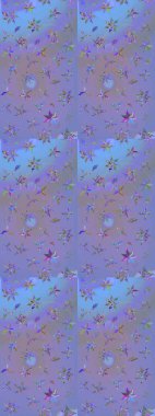 Küçük renkli çiçekler. Motley illüstrasyonu. Küçük çiçekte güzel bir desen. Moda baskıları için zarif bir şablon. Çiçekli bahar çiçekleri.