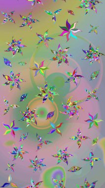 Doodle tarzı. Tarafsız ve yeşil renklerde çiçekler. Renkli nötr ve yeşil çizim kalıbı. Tekstil ve kapak tasarımı için mükemmel. Elle çizilmiş sonbahar çiçeği deseni..