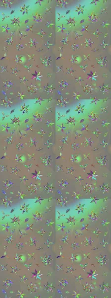 Sevimli çiçek raster deseni. Gri ve bej renkli çiçekler. Düz Çiçek Elementleri Tasarımı. Renkli Bahar Teması çizim şablonu.