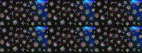 Gri ve mavi renkte çiçekler. Küçük çiçekte sevimli çiçek deseni var..