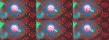 Çiçekli, kusursuz bir arkaplan. Renkli Bahar Temalı Kusursuz Arkaplan. Çocuk stili. Düz Çiçek Elementleri Tasarımı.