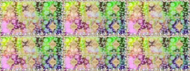 Altın desenli çiçek dekoru. Doğu tarzı element. Davetiyeler, kartlar, web sayfası için Raster illüstrasyon. Çizgi sanatı tasarım şablonu için kusursuz sınır. Tarafsız renklerde altın element.