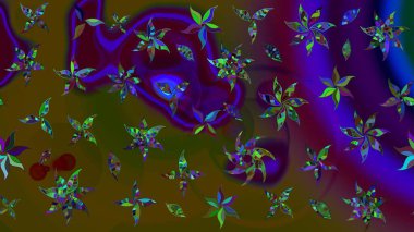 Raster Hip kumaş deseni. Eskiz Vintage Çiçek Deseni.