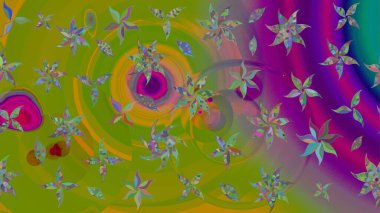 Çiçek yeşili ve mor eskiz deseni. Raster Yumuşak kumaş deseni. Klasik taslak çizimi. Raster çiçek izi..