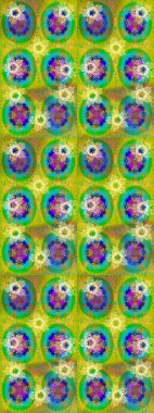 Kar Tanesi Mozaik ikonu. Raster illüstrasyonu. Grafiksel element dekorasyonu. Sembol kışı, donmuş, Noel, yeni yıl tatili. Düz dizayn. Yeşil, sarı ve mavi siluet kar tanesi işareti.