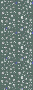 Raster çiçek desenli çiçek deseni, yapraklar, dekoratif elementler, sıçrama, lekeler, el çizimi kontur çizgileri ve Doodle çizim stili, grafik raster çizim çizimi.