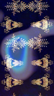 Sevimli küçük çiçek desenle. Raster resim. Çiçek desenli çiçek ve yaprakları ile.