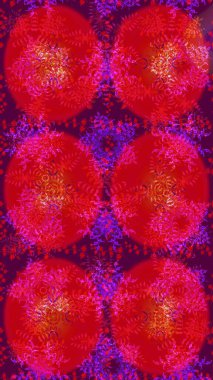 Kar Tanesi Raster illüstrasyonu. Kırmızı, mor ve morumsu renklerde izole edilmiş. Kar Tanesi Simgesi. Kış kar taneleri.