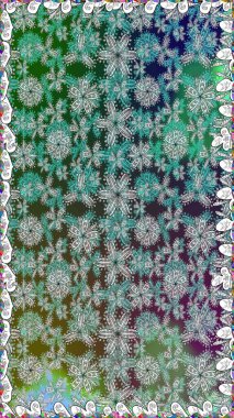 Gri renkli çiçekler. Renkli Bahar Temalı Kusursuz Arkaplan. Düz Çiçek Elementleri Tasarımı. Çiçekli, suluboya desenli kusursuz çiçek deseni. Raster illüstrasyonu.