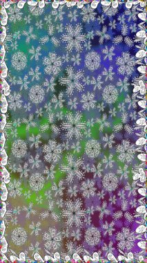 Suluboya, elle çizilmiş. Raster illüstrasyonu. Kusursuz bir arka plan modeli. Gri yapraklı yabani çiçekler.