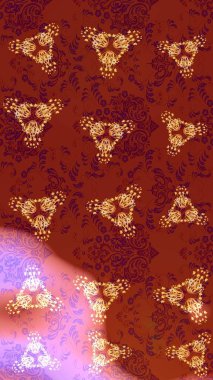 Yeni yıl kar tanesi. Düz kar karalama ikonları, yılbaşı afişi için kar taneleri silueti, kartlar. Kırmızı, kahverengi ve pembe renkler üzerine şirin soyut kar tanesi raster tasarımı.