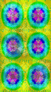 Raster illüstrasyonu. Yeni yıl tabelası. Noel tasarımı için. Kar tanesi kışı yeşil, mavi ve sarı renklerde yalıtılmış. Kutlamanın sembolü. Yeşil, mavi ve sarı ikon silueti.