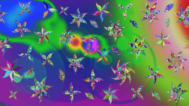 Kumaş, tekstil, duvar kağıdı baskısı için. Raster. Tomurcukları çiçek olan sevimli bir çiçek deseni. Eski usul. Eskiz geçmişi. Raster illüstrasyonu.