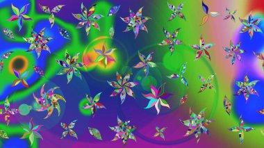 Eski usul. Eskiz geçmişi. Tomurcukları papatya çiçekleri olan sevimli bir çiçek deseni. Raster illüstrasyonu. Miles Fleur, süslü püslü bir süs. Kumaş, tekstil ve duvar kağıdı baskısı için..