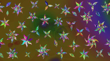 Tekstil için suluboya eskiz deseni. Şirin çiçekli, desenli, rengarenk eskiz deseni. El çizimi çiçek çizimi deseni (fayans)).