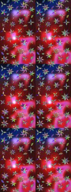 Raster. Kırmızı ve kahverengi renkte güzel çiçekleri olan eskiz deseni, suluboya çiçek deseni, duvar kağıdı, kart veya kumaş için fayanslı.