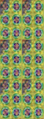 Düşen Noel stili kar taneleri. Kar taneleri, kar yağışı. Güzel, yeşil, mavi ve sarı kar taneleri renkli bir arka planda izole edilmiş. Görüntü.