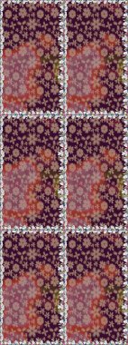 Kahverengi renklerde. Raster deseni. Soyut çiçek desensiz arkaplan. Raster illüstrasyonu. Küçük çiçekte sevimli çiçek deseni var..