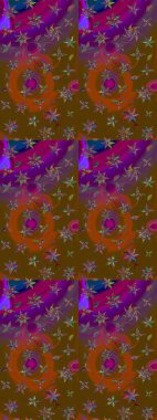 Etnik Mandala havlusu. Raster Henna tarzı. Taslak süsleme izi. Sınır Kızılderili çiçekli paisley patten. Tebrik kartı arkaplanı, boyama kitabı, arkaplan, tekstil için kullanılabilir.