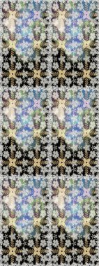 Düz çiçek öğeleri tasarım. Raster çizimde sorunsuz çiçek desenli. Bahar Tema Dikişsiz desen arka plan rengi. Fantezi kumaş deseni.