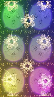 Kar taneli Noel arkaplanı. Kış soyut geçmişi. Raster Noel soyut renkli arka plan ve tatlı kar tanesi. Raster illüstrasyonu.