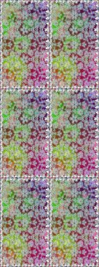 Patlayan çiçekler soyut olarak yerleştirilmiş. Tarafsız renklerde bahar çiçekleri. Raster illüstrasyonu. Raster deseni.